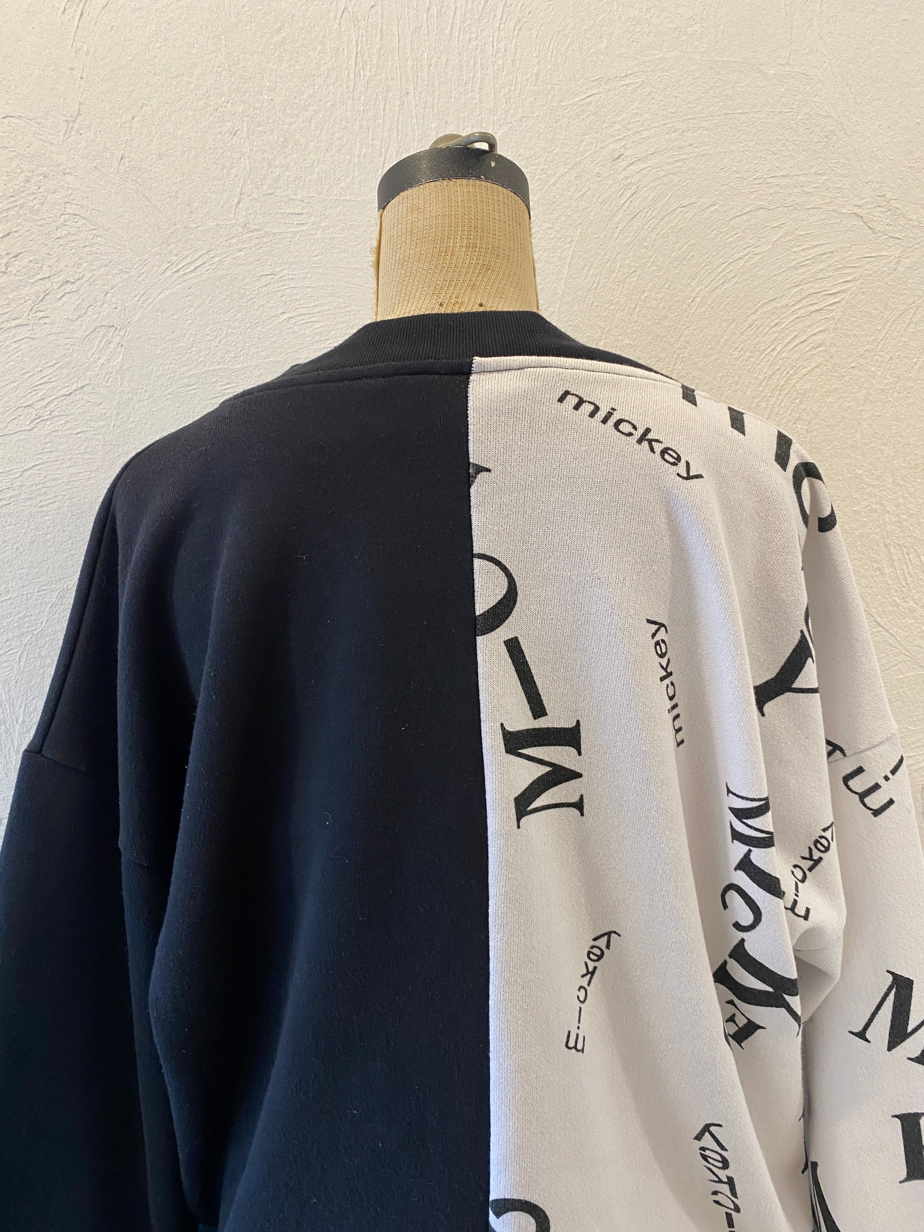 black & white sweat cardigan