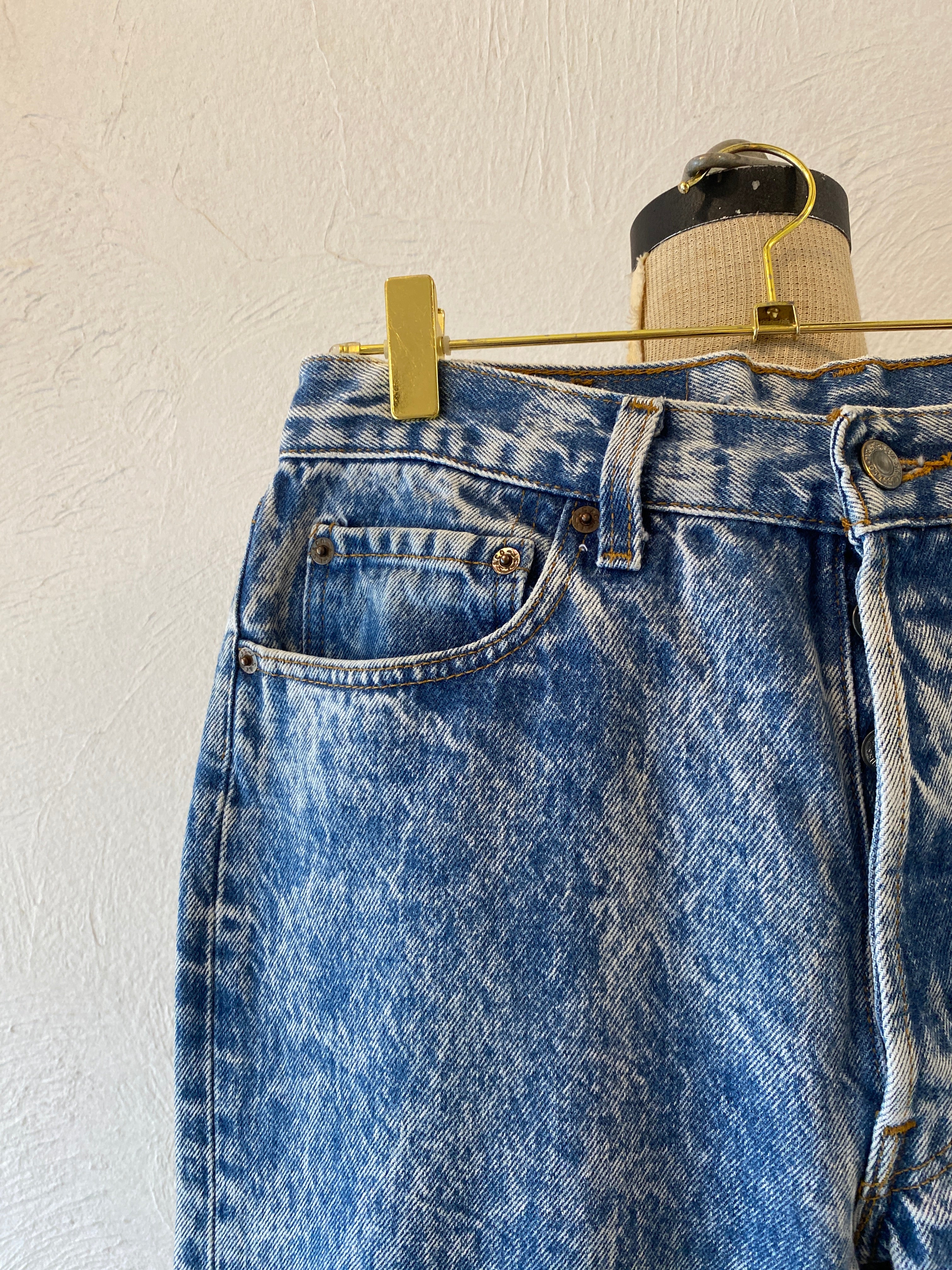 chemical wash denim