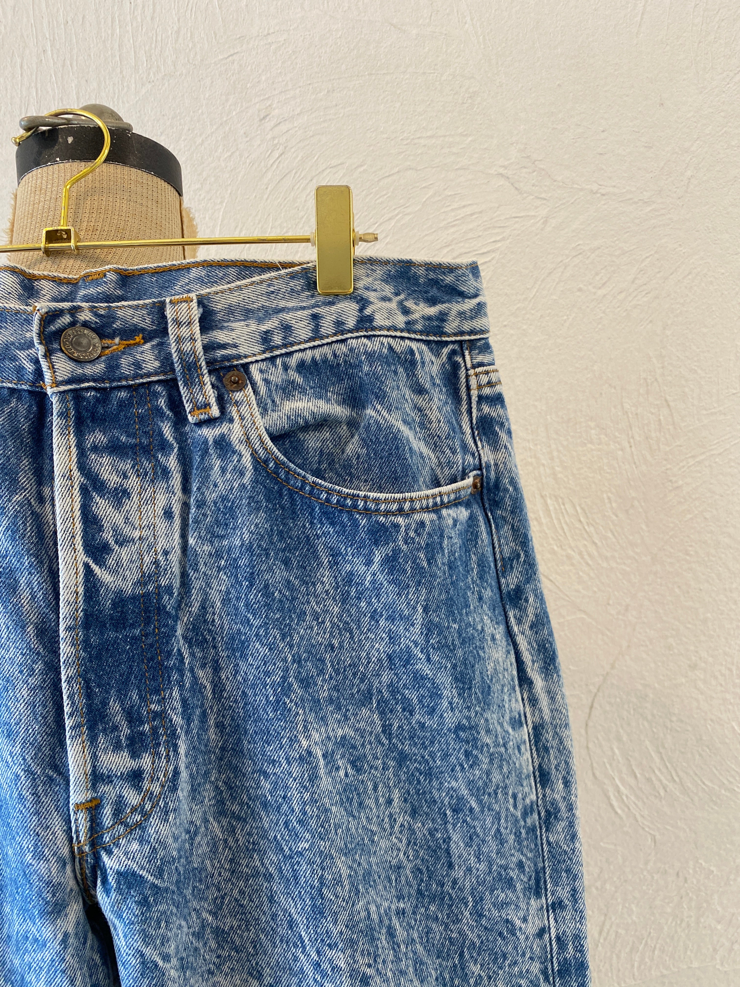 chemical wash denim