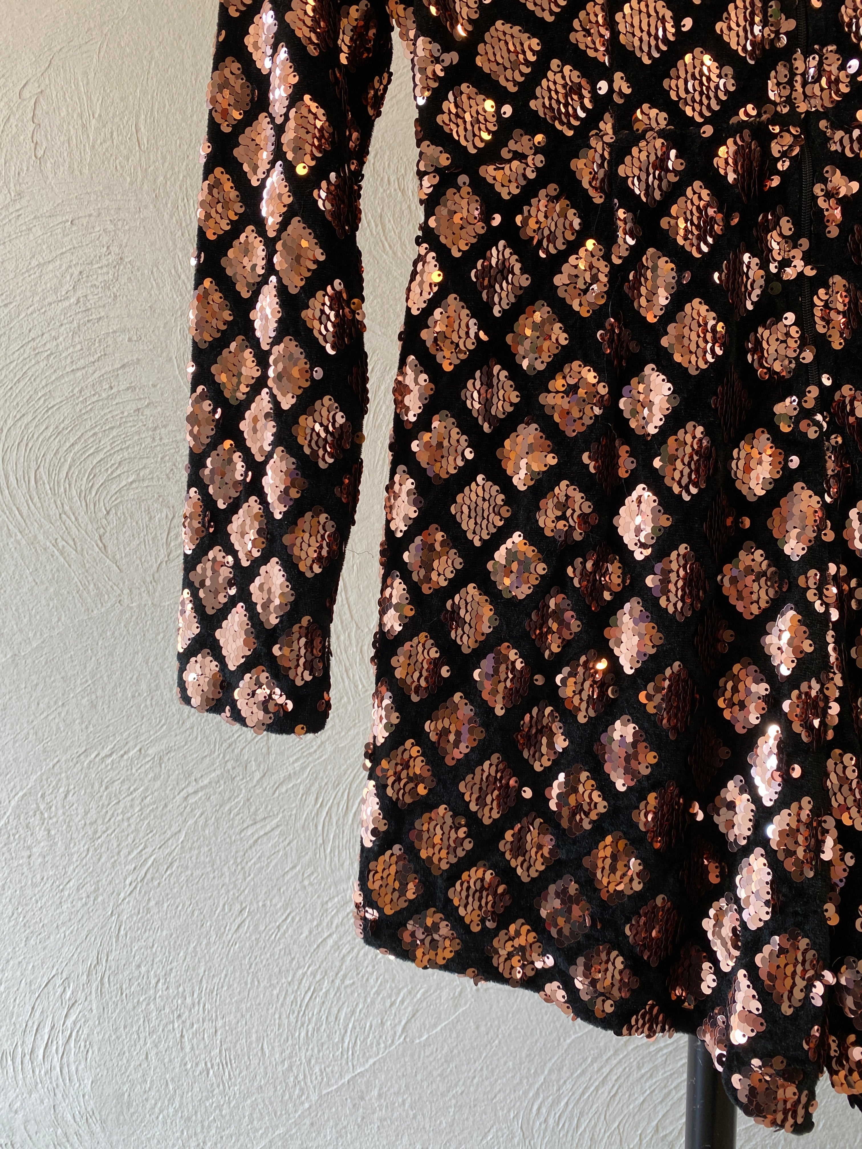 spangle short jumpsuit