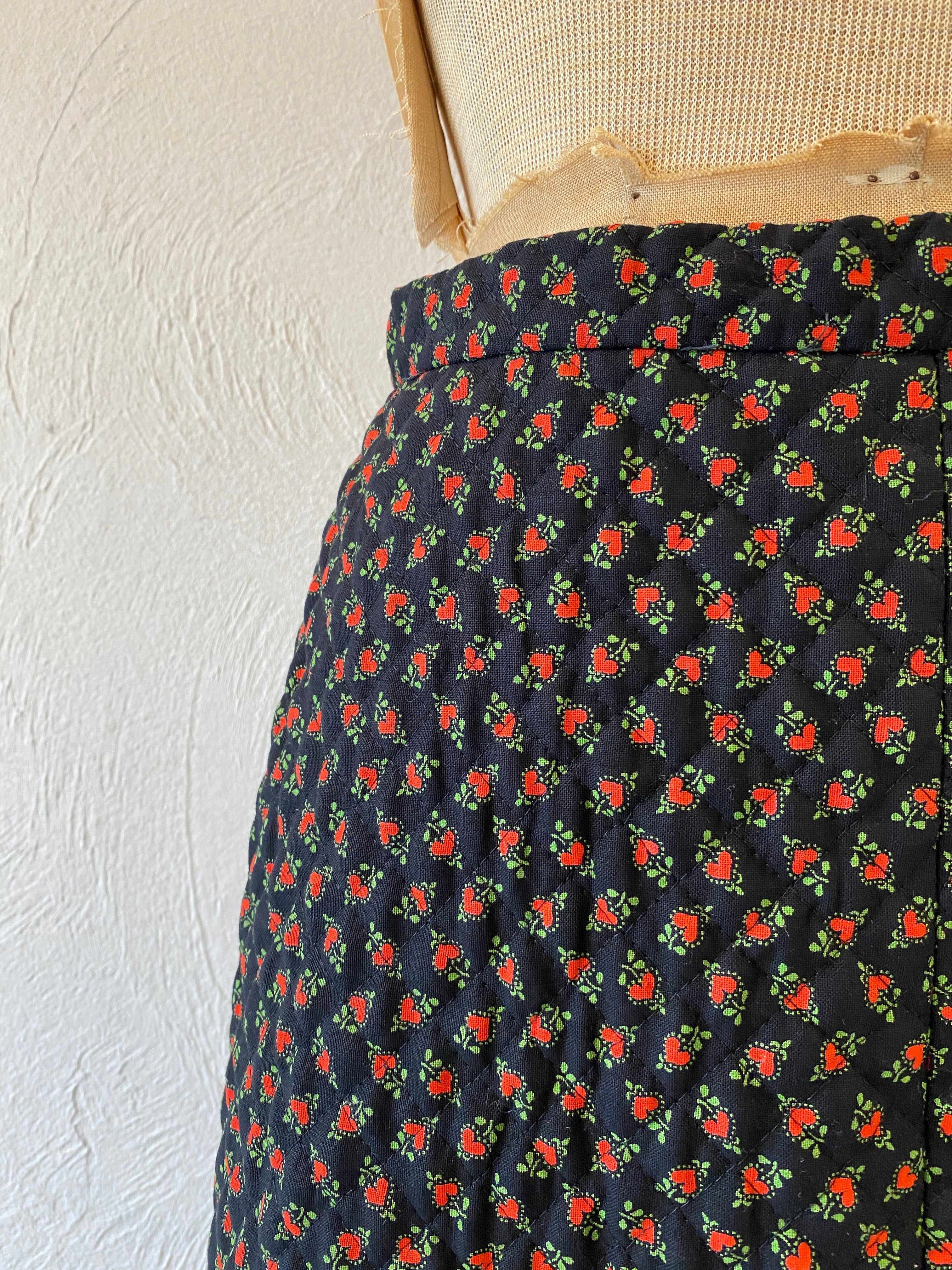 heart pattern quilting skirt