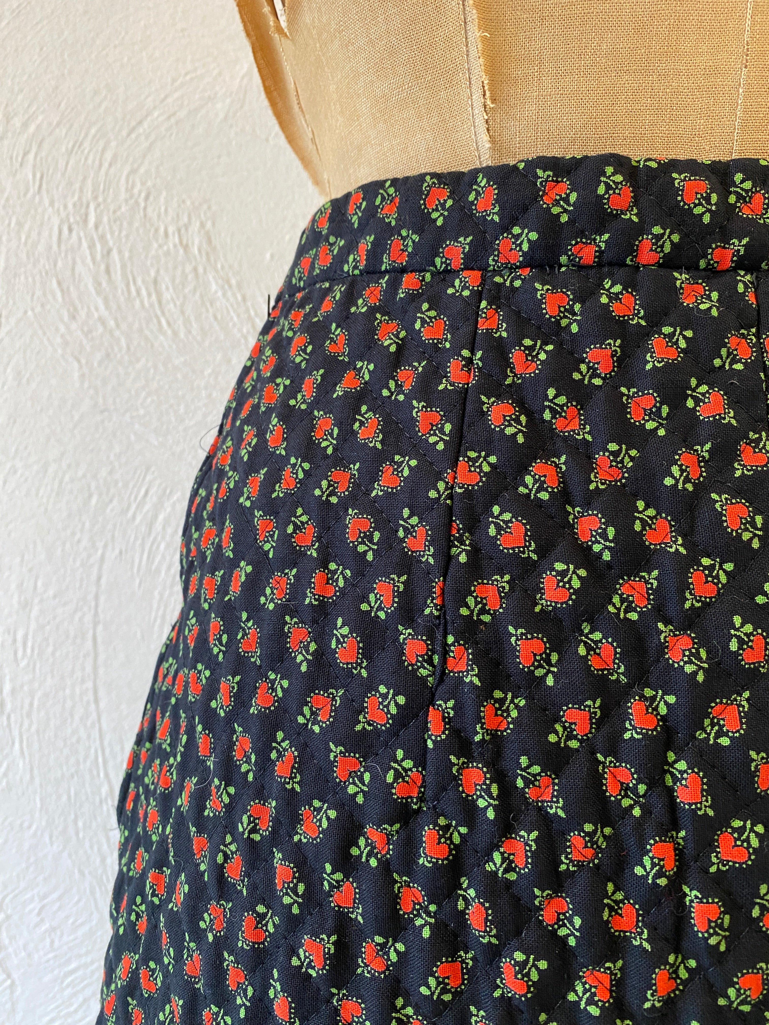 heart pattern quilting skirt