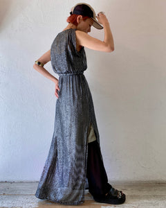 metallic mesh dress