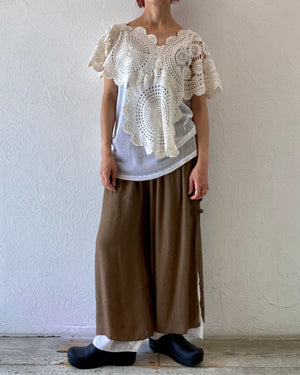 vintage cotton motif cape