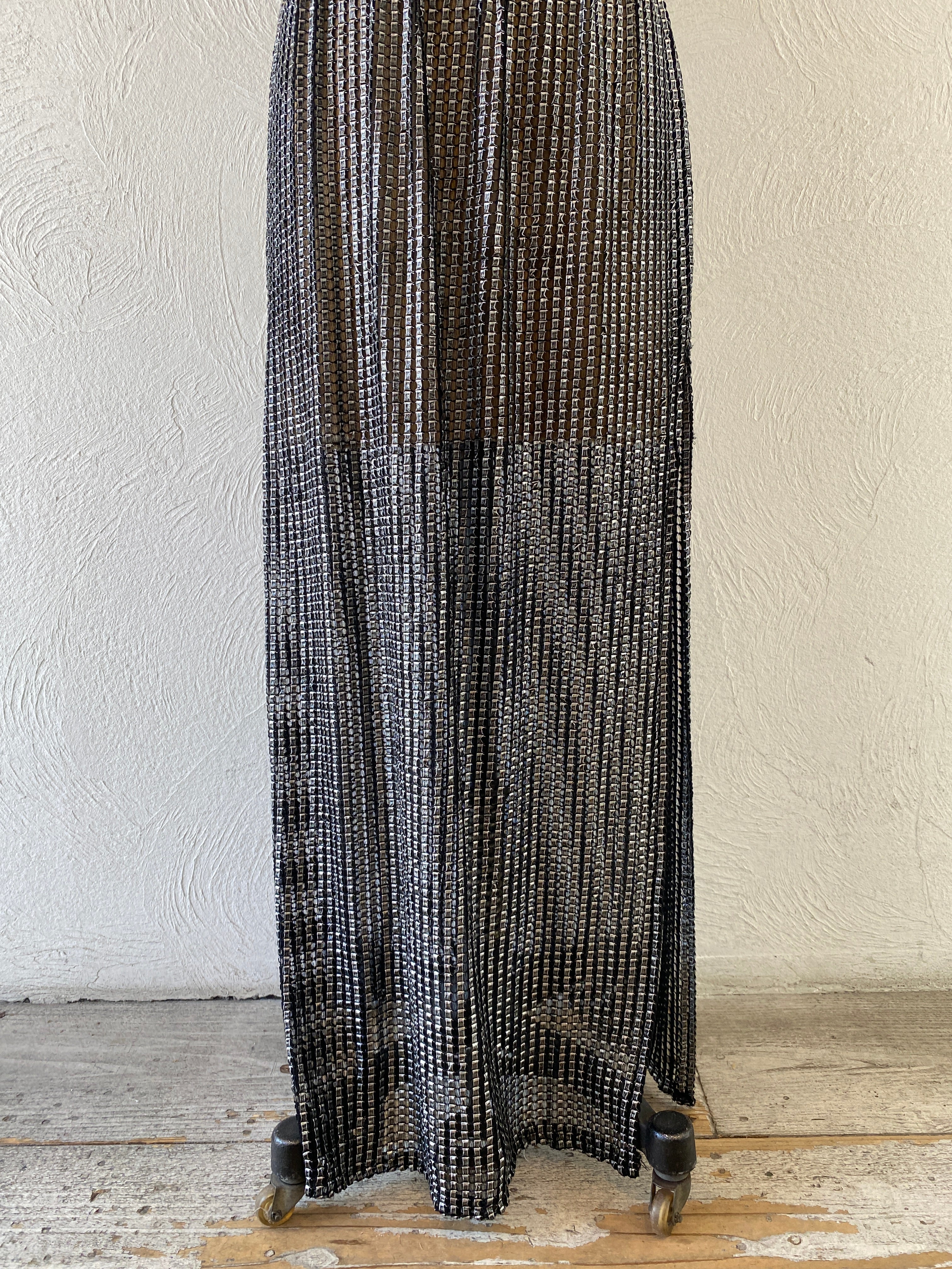metallic mesh dress