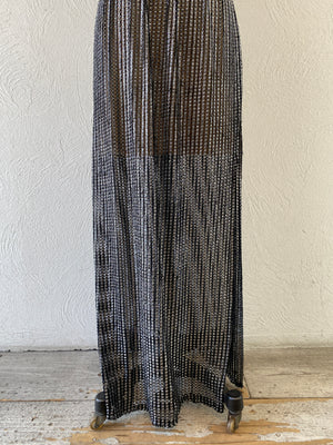 metallic mesh dress