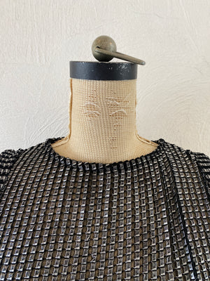 metallic mesh dress