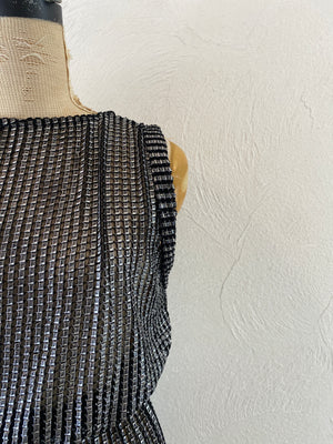 metallic mesh dress