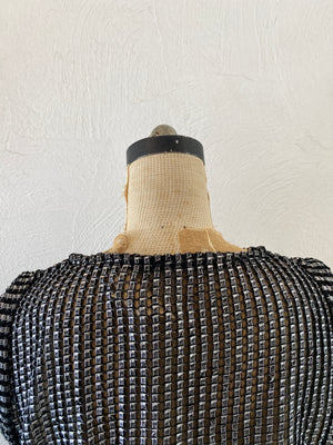 metallic mesh dress