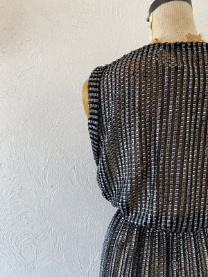 metallic mesh dress