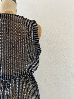 metallic mesh dress