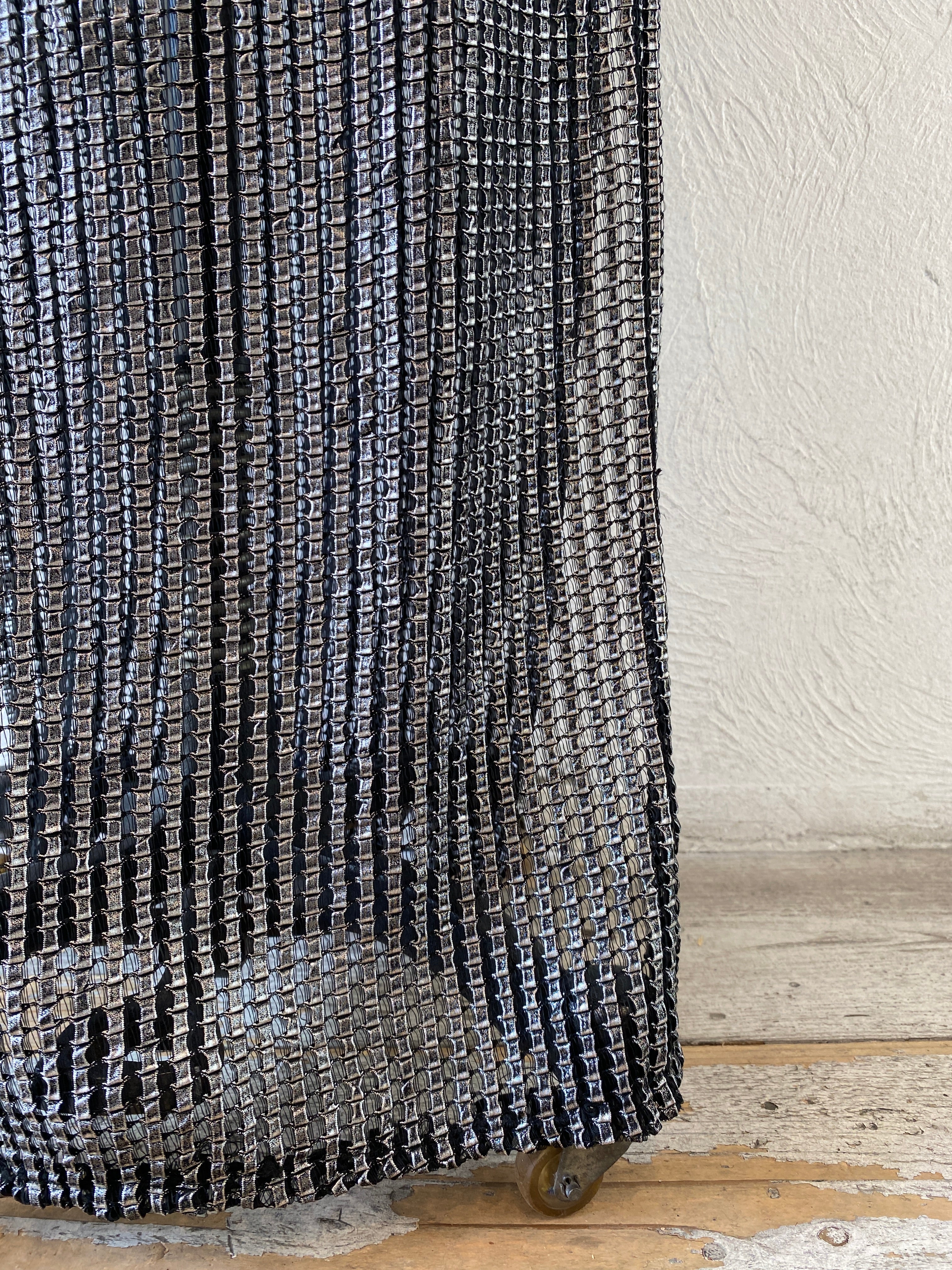 metallic mesh dress