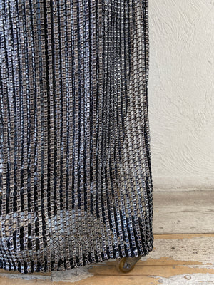 metallic mesh dress