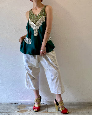 green lace camisole