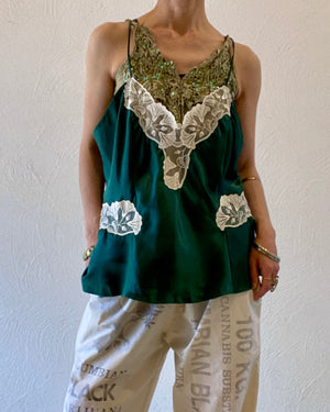 green lace camisole