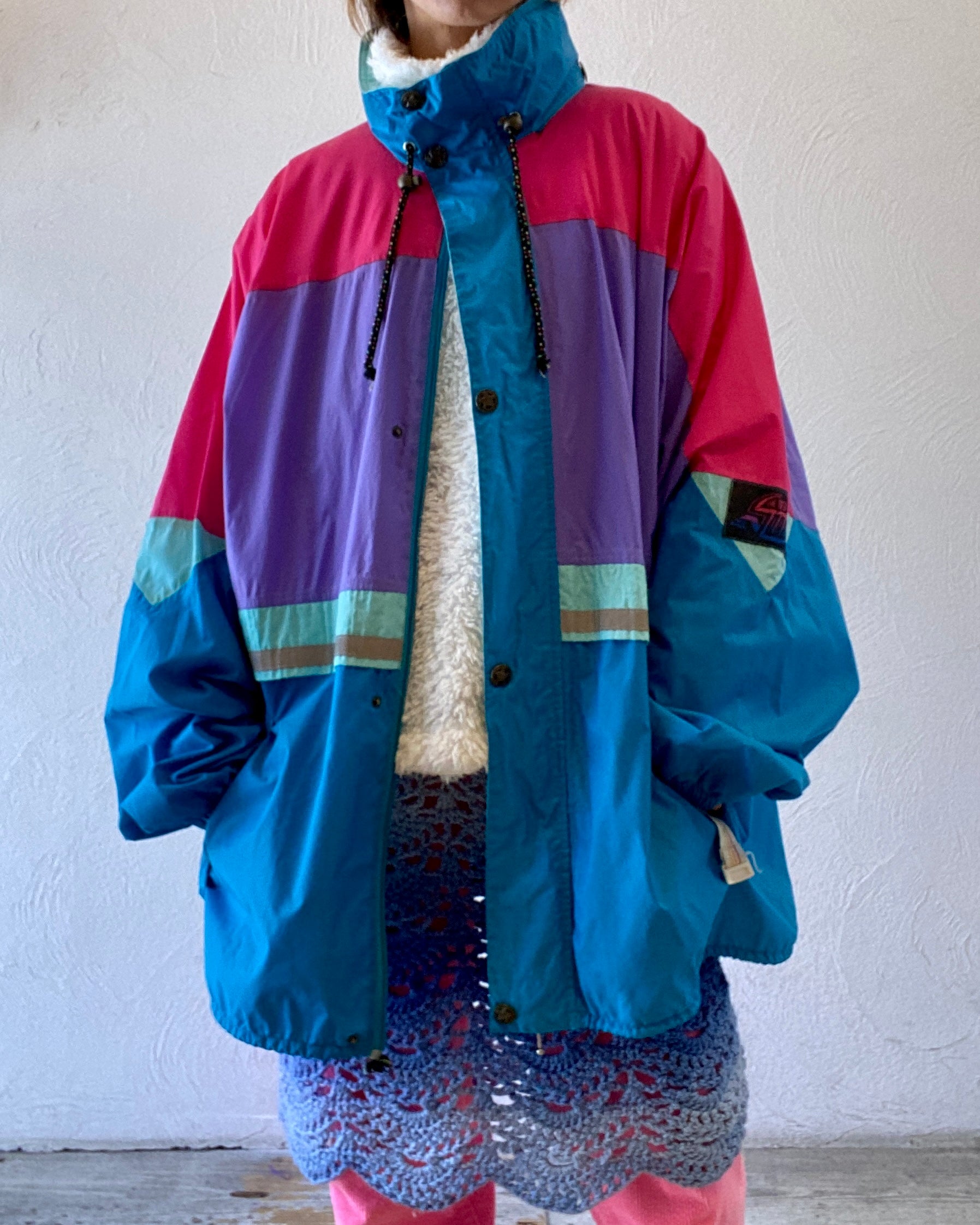 oversize nylon blouson