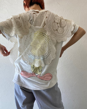 vintage cotton motif cape