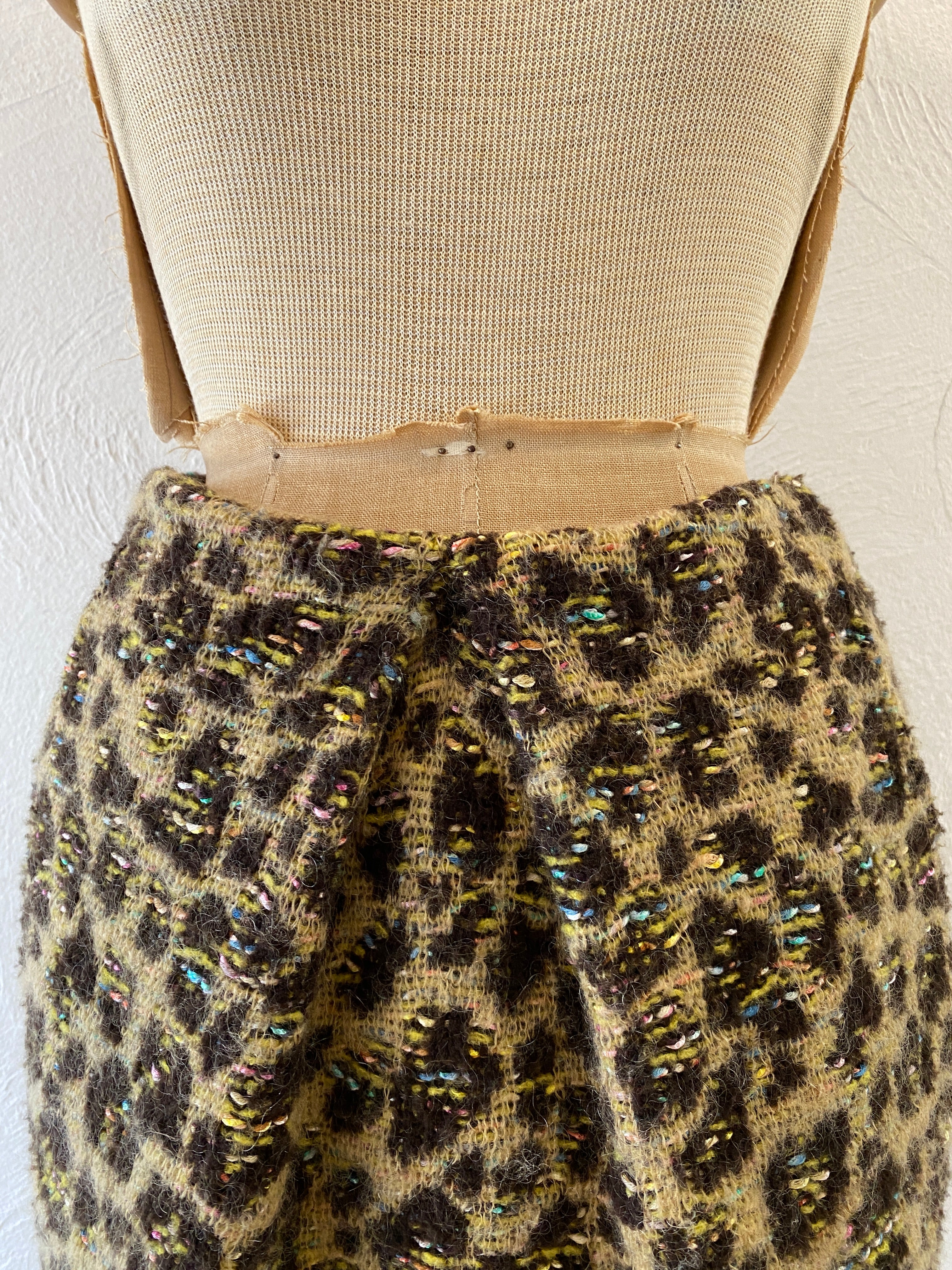 leopard knit skirt