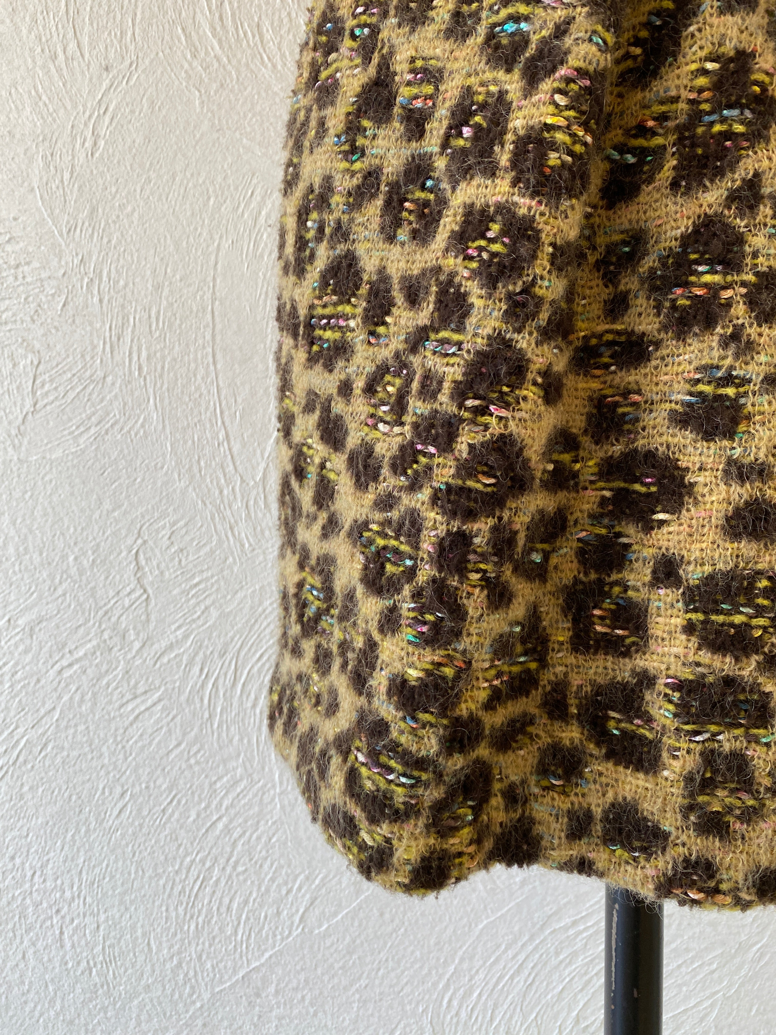 leopard knit skirt