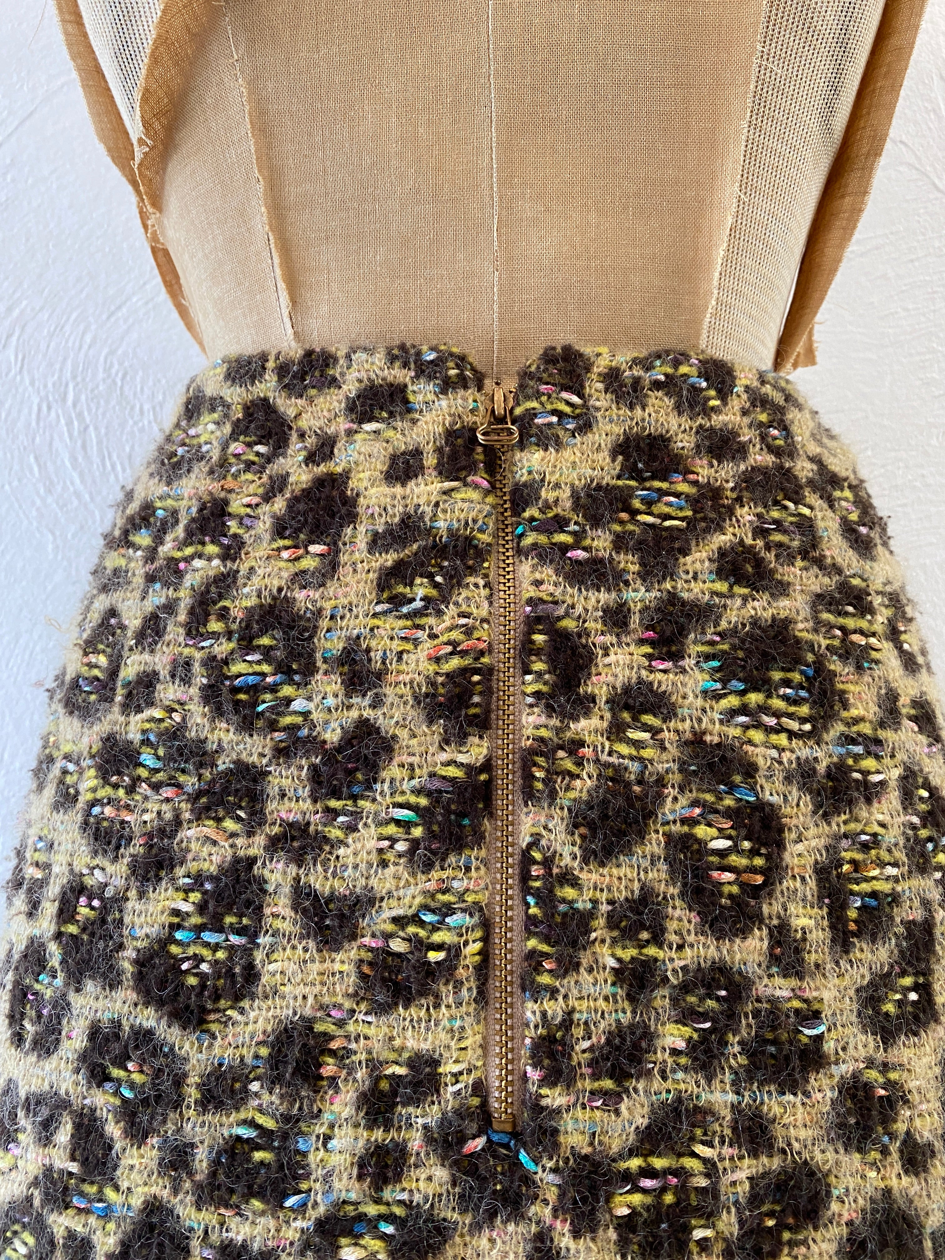 leopard knit skirt