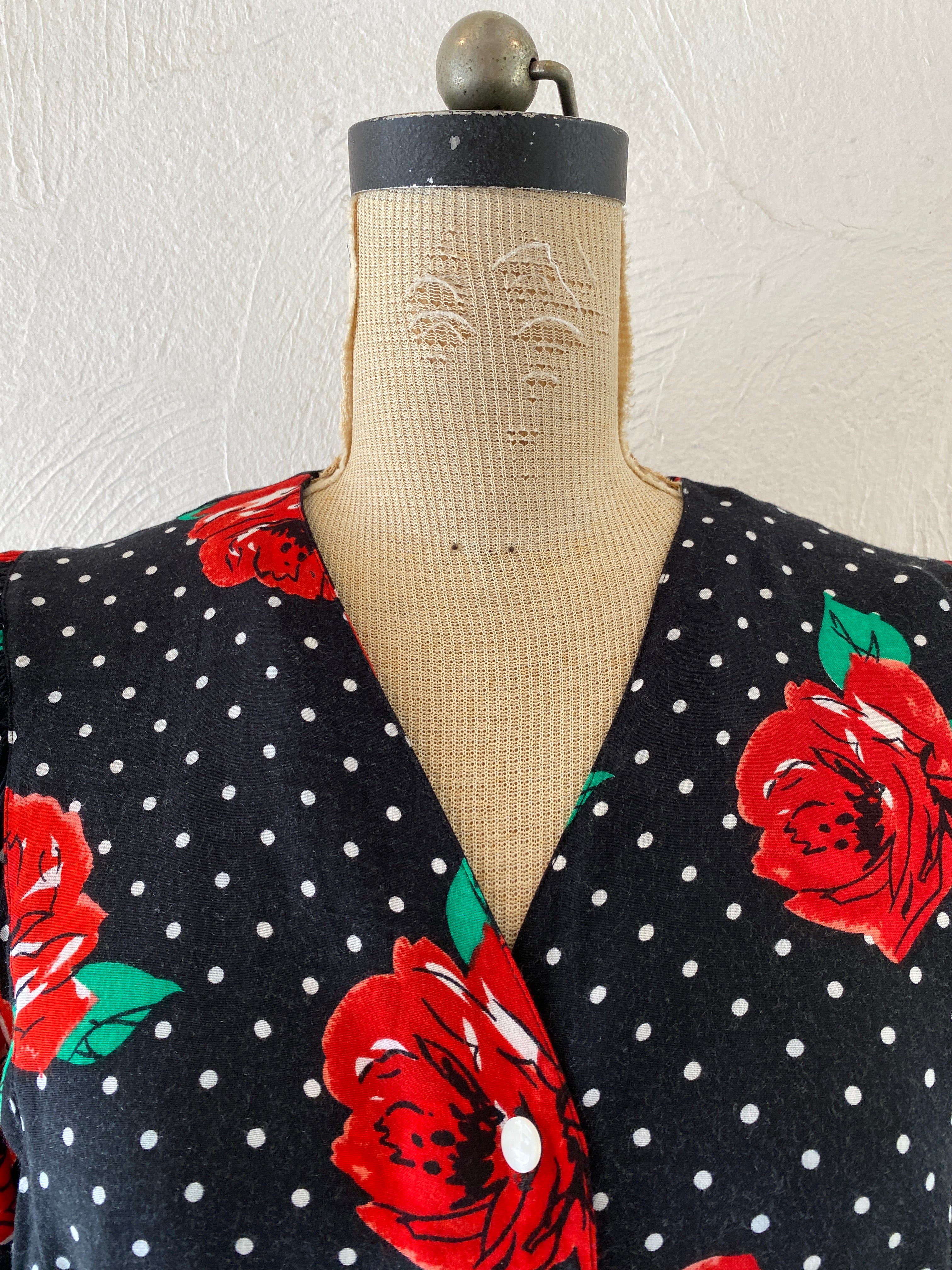 flower&dot blouse