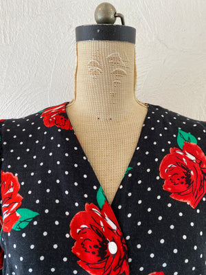 flower&dot blouse