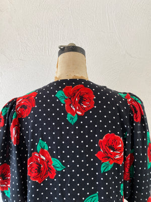 flower&dot blouse
