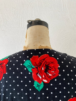 flower&dot blouse