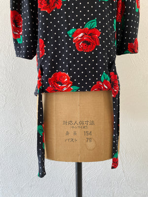 flower&dot blouse