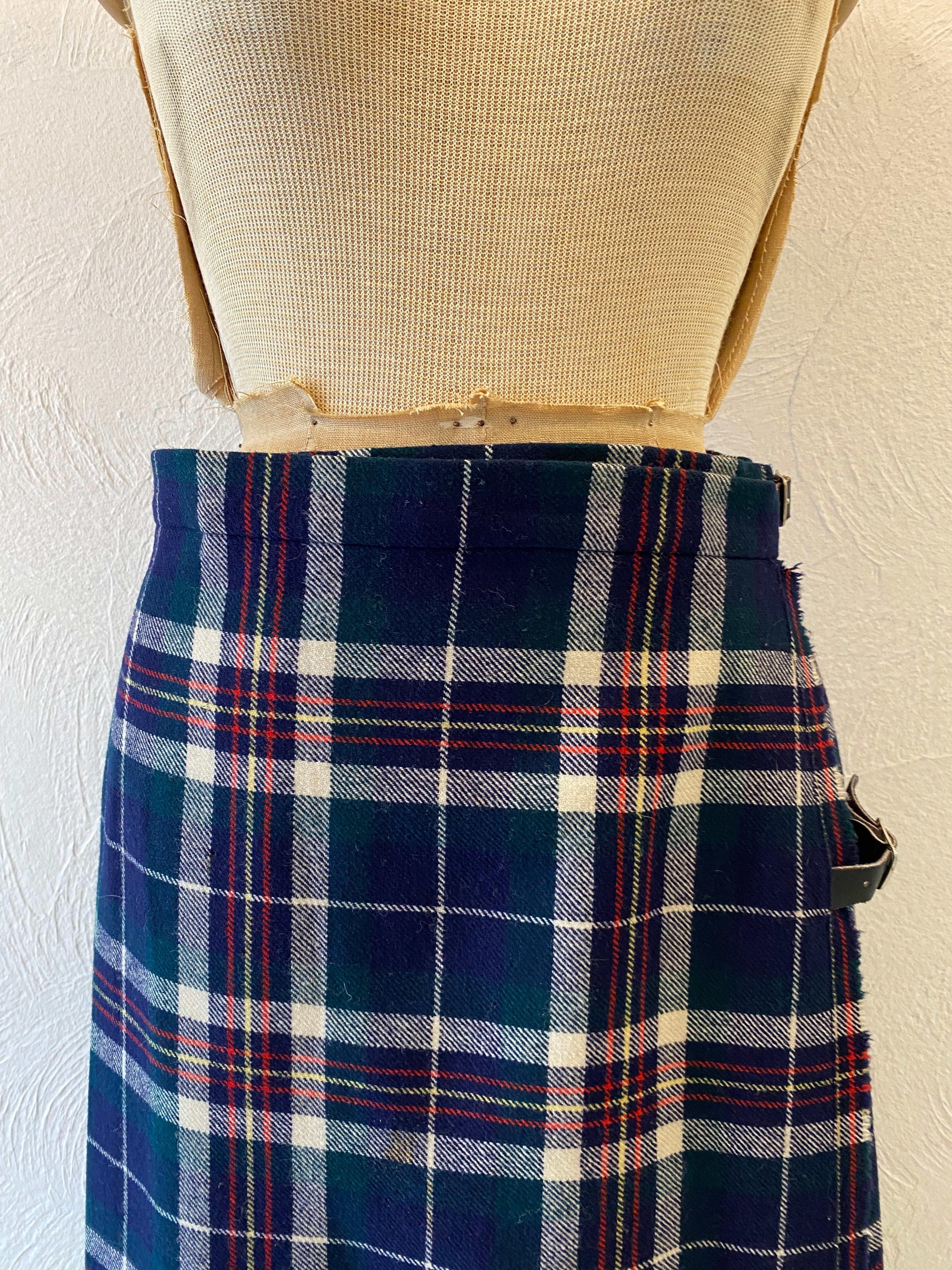 check pleats wrap skirt – VIORET