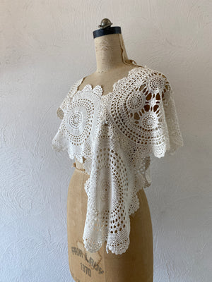 vintage cotton motif cape