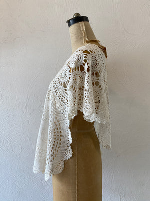 vintage cotton motif cape