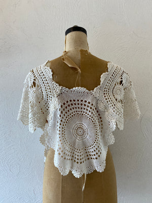 vintage cotton motif cape