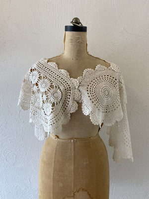 vintage cotton motif cape