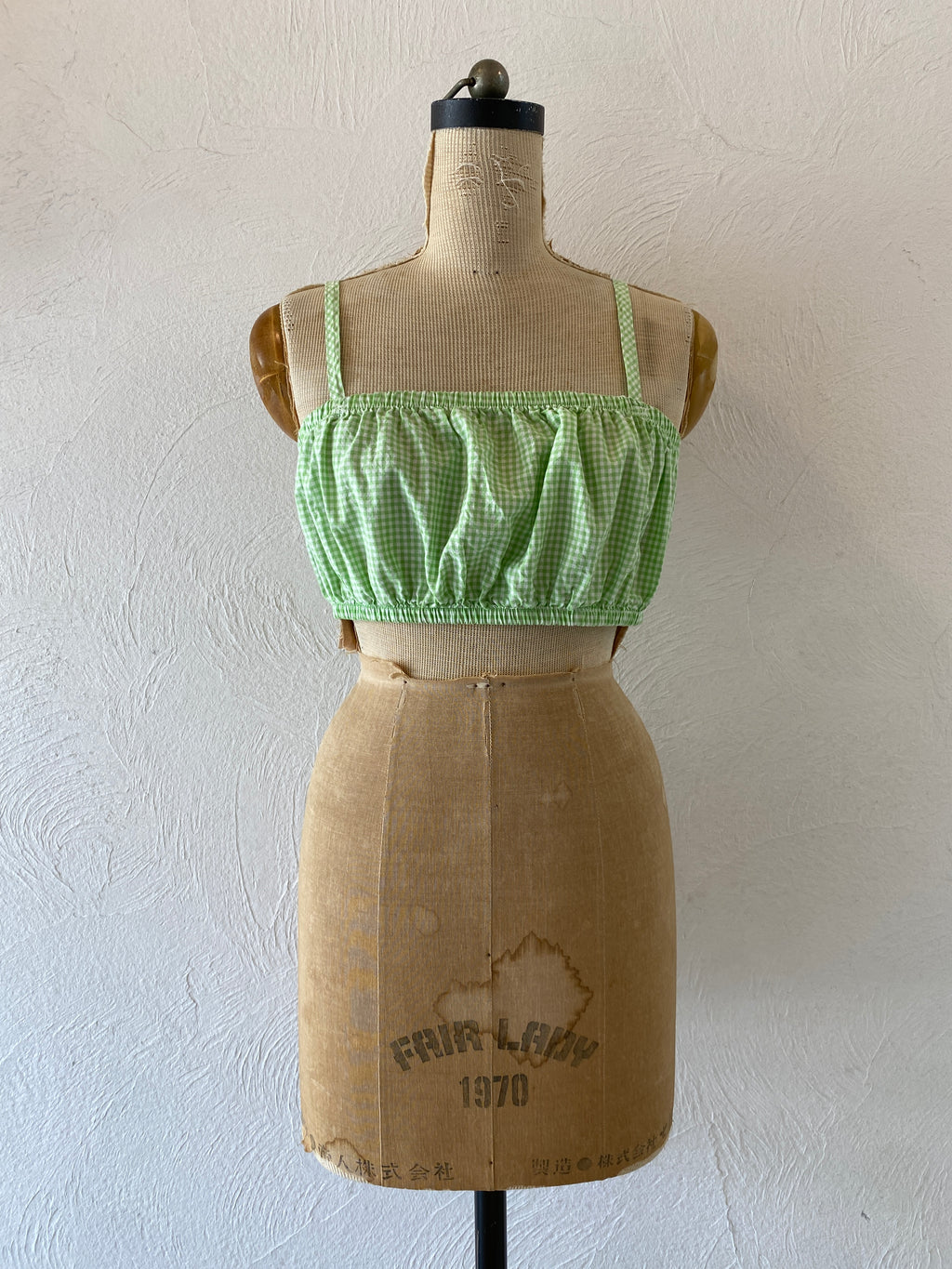 gingham bustier