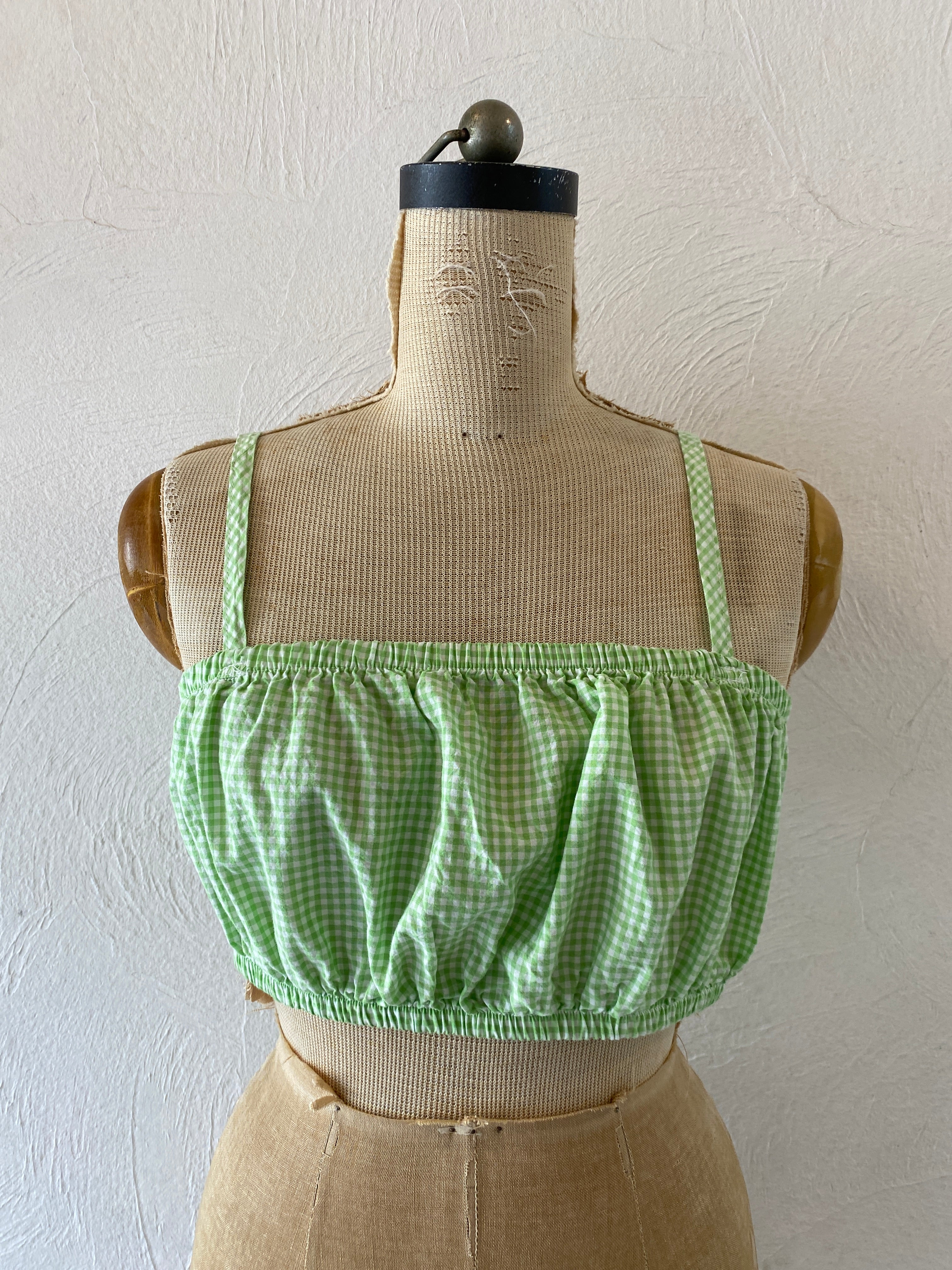 gingham bustier