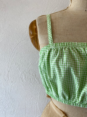 gingham bustier