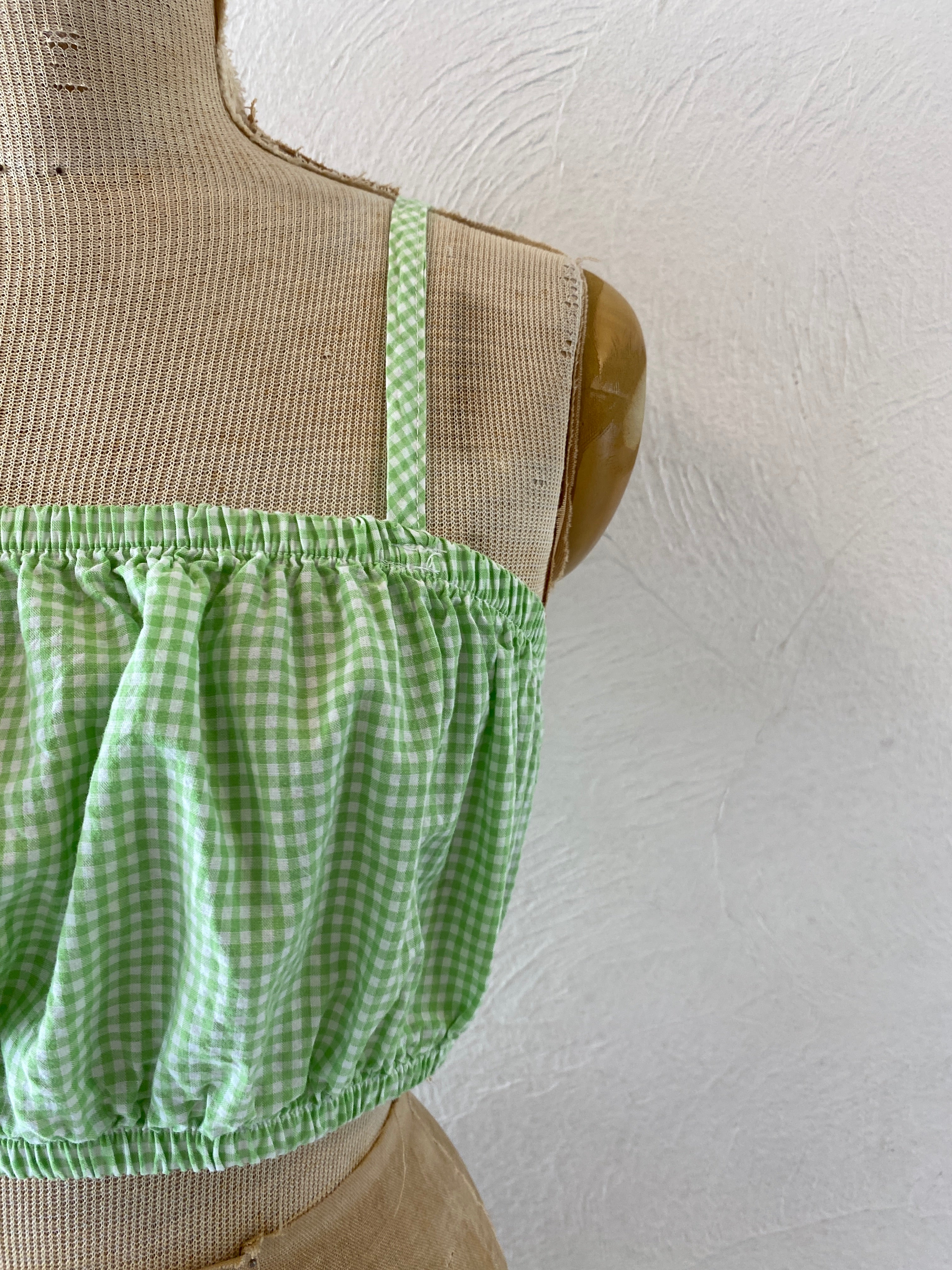 gingham bustier