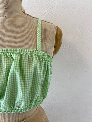 gingham bustier