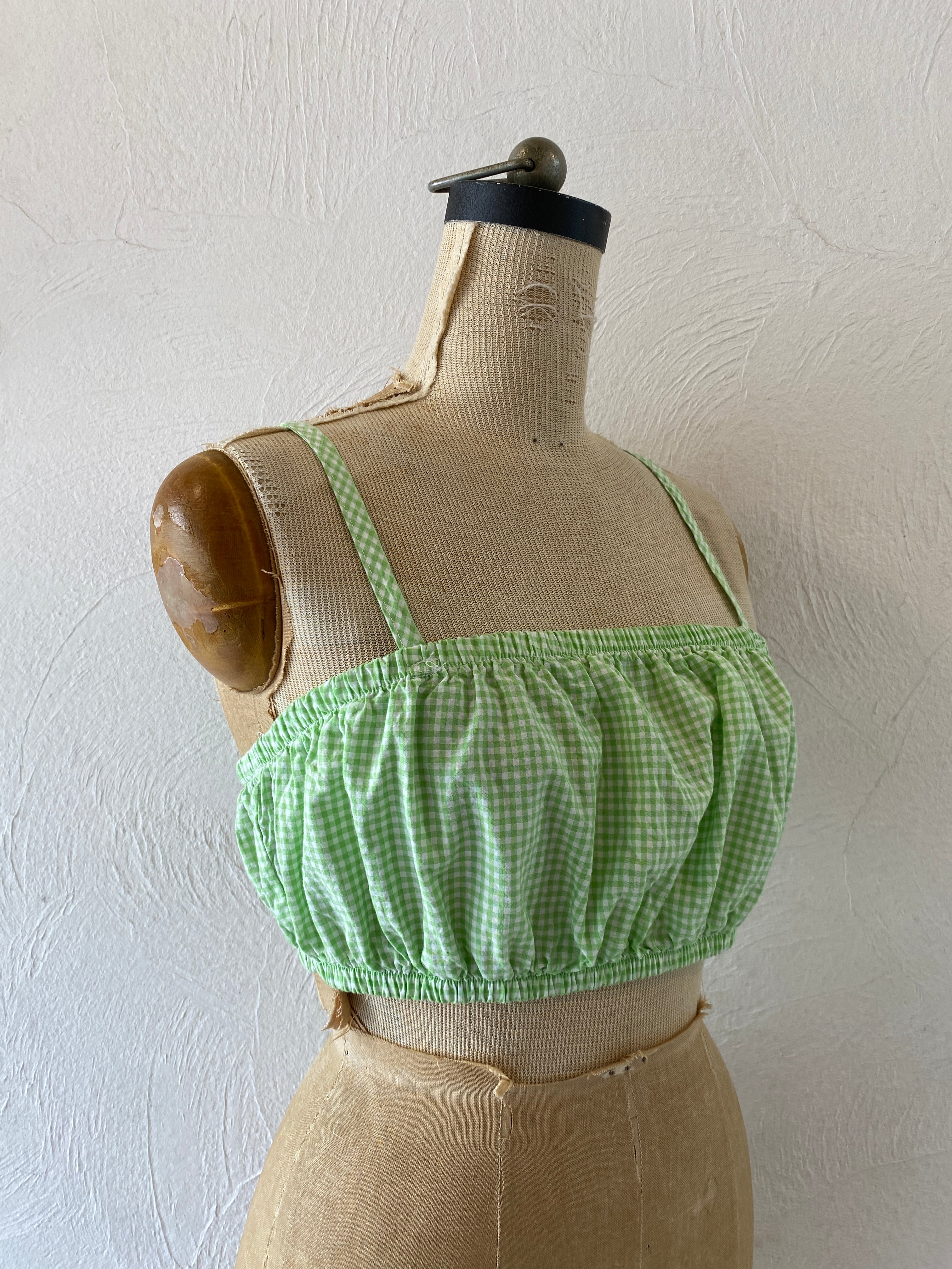 gingham bustier