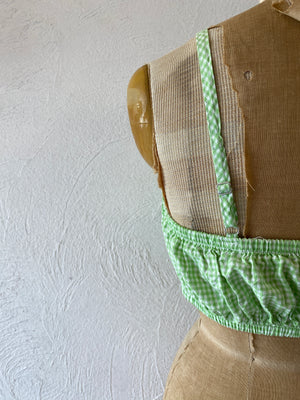 gingham bustier