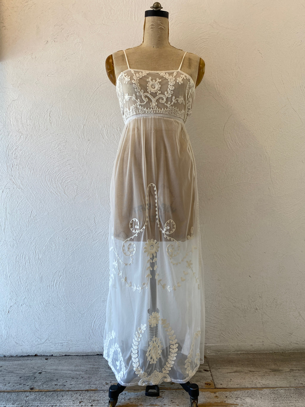 through embroidery dress