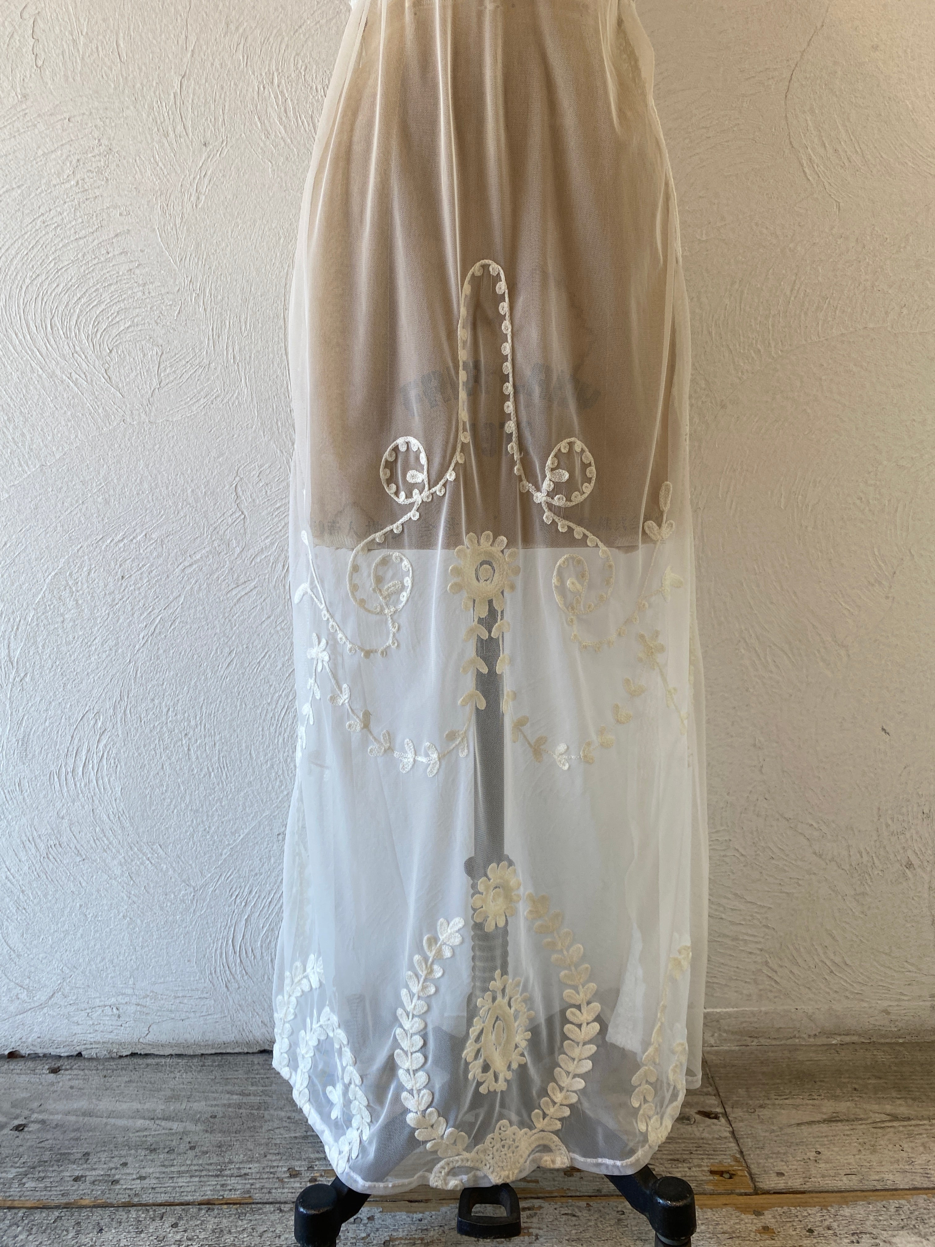 through embroidery dress