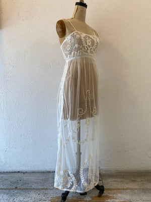 through embroidery dress
