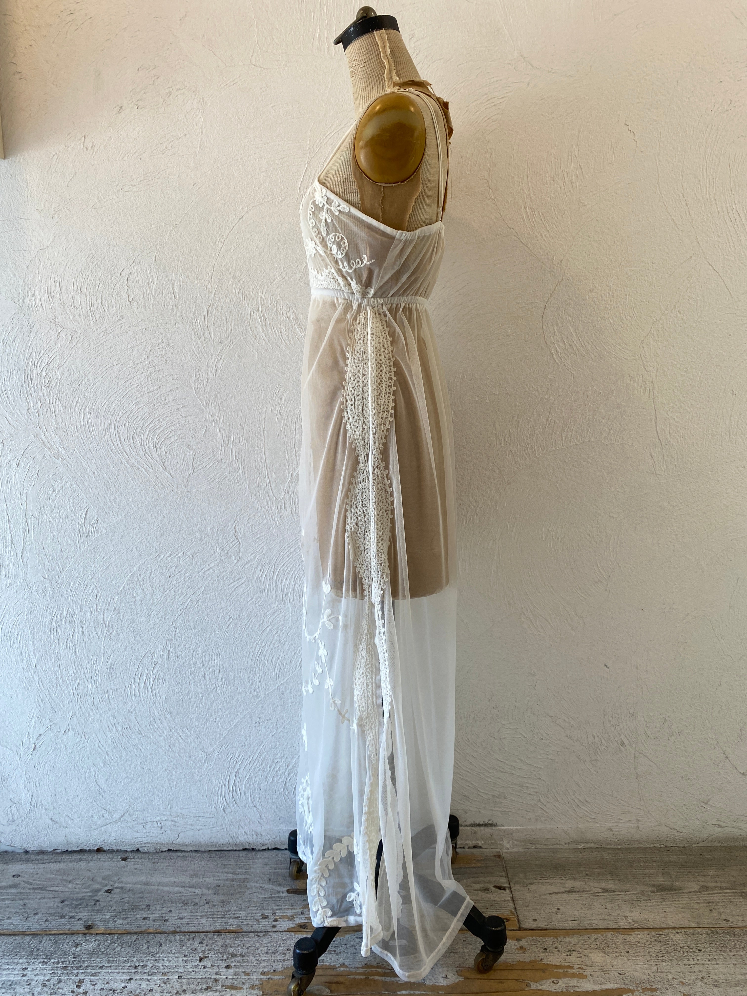 through embroidery dress