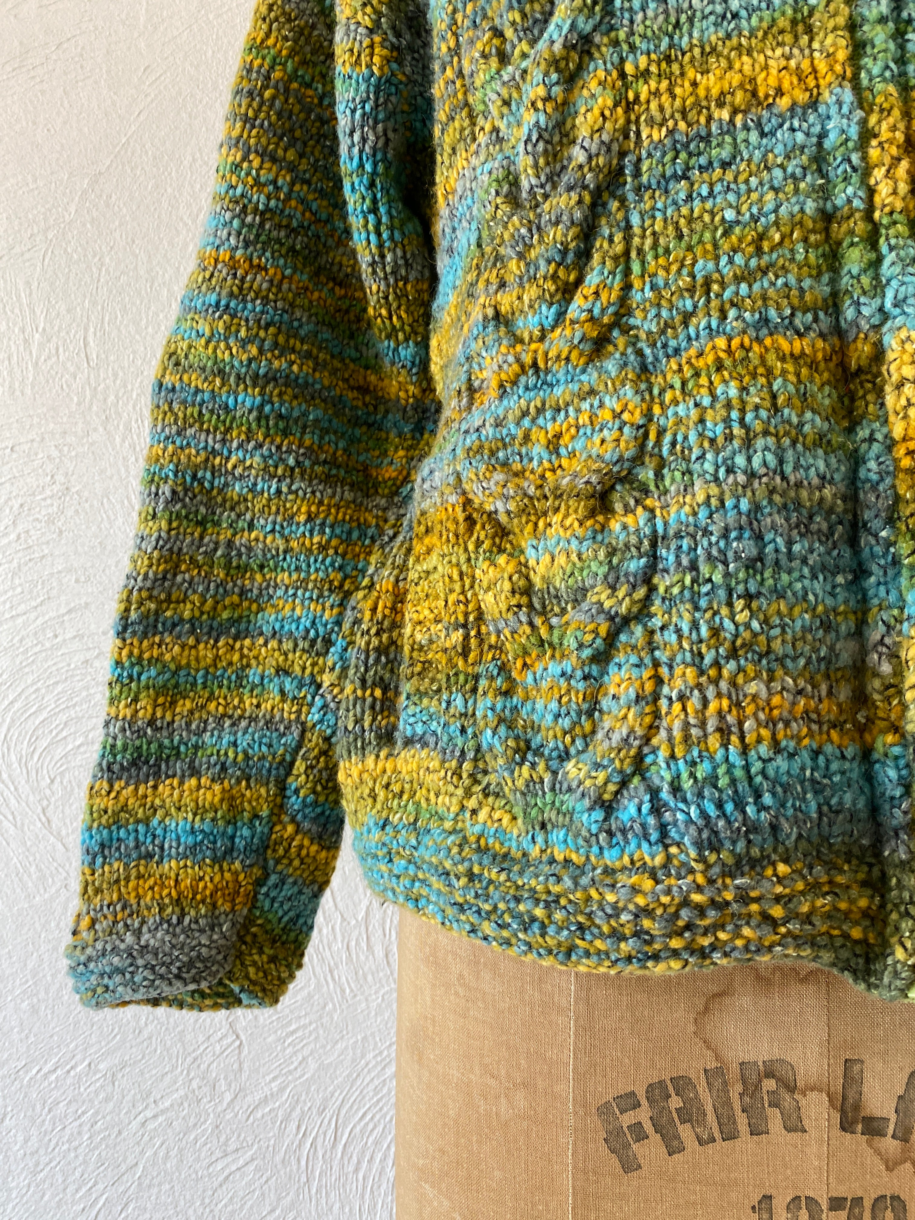 fringe collar knit blouson