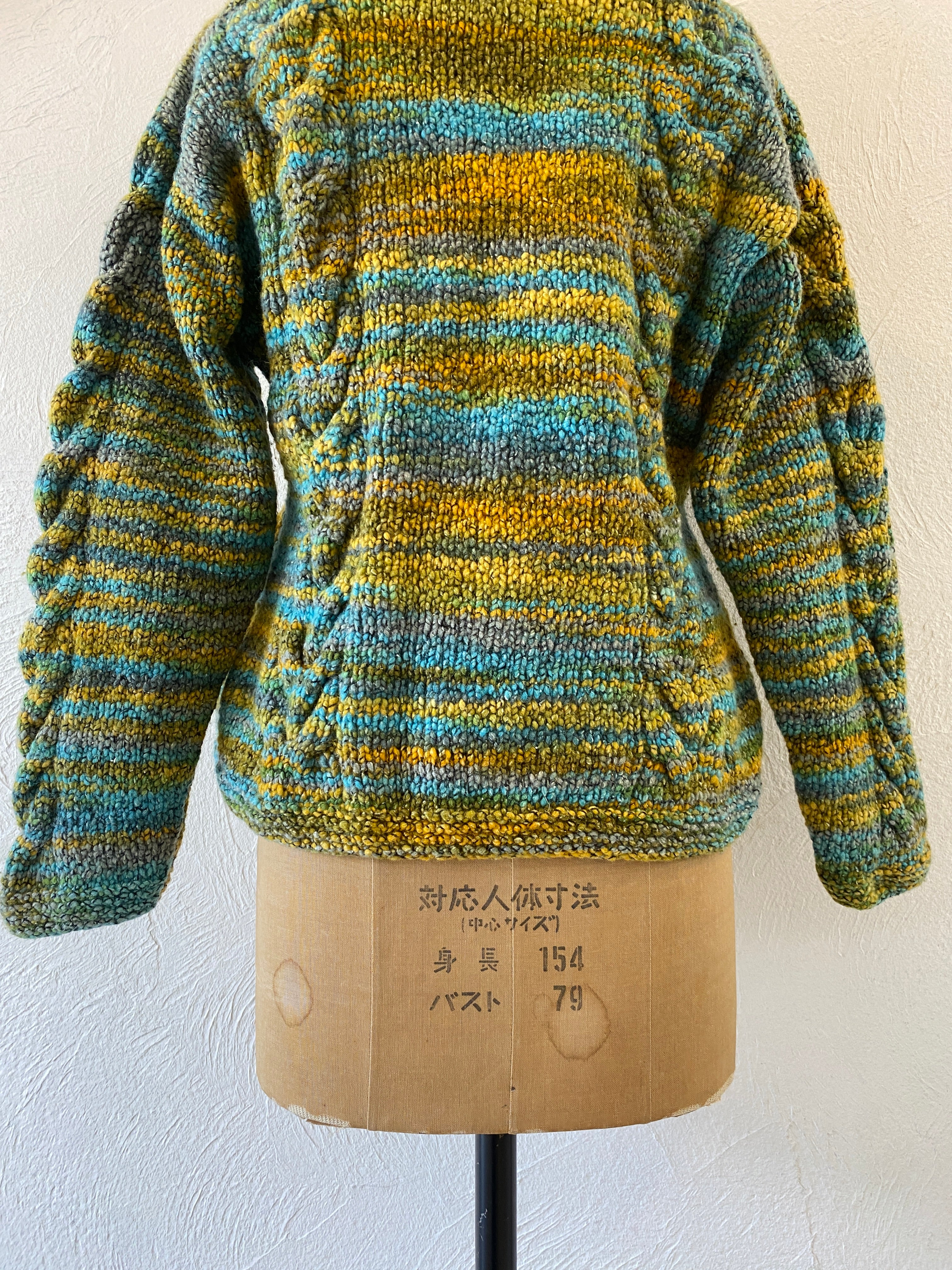 fringe collar knit blouson