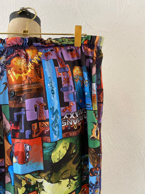 comic pattern pants