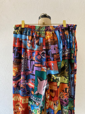 comic pattern pants