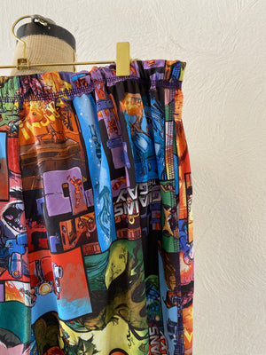 comic pattern pants